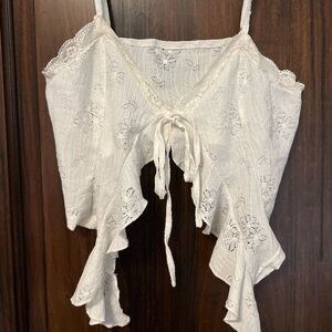 Cider Cream Lace Top with Delicate Details